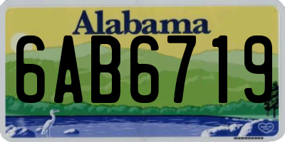 AL license plate 6AB6719