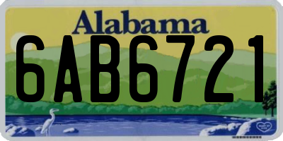 AL license plate 6AB6721
