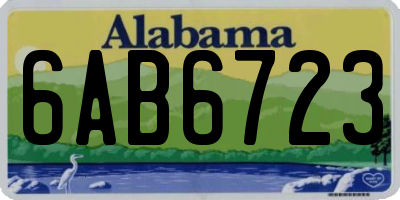 AL license plate 6AB6723