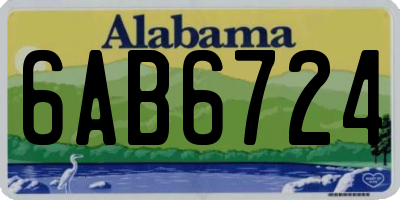 AL license plate 6AB6724