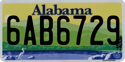 AL license plate 6AB6729