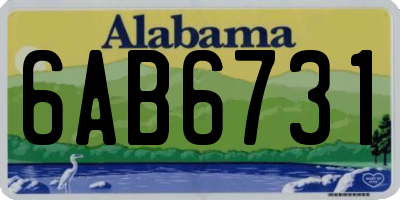 AL license plate 6AB6731