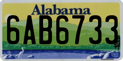 AL license plate 6AB6733