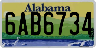 AL license plate 6AB6734