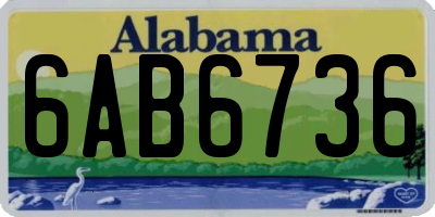 AL license plate 6AB6736