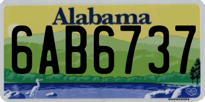 AL license plate 6AB6737