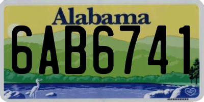 AL license plate 6AB6741