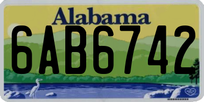 AL license plate 6AB6742