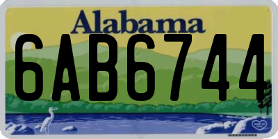 AL license plate 6AB6744