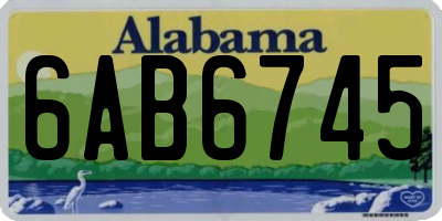 AL license plate 6AB6745