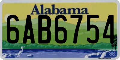 AL license plate 6AB6754