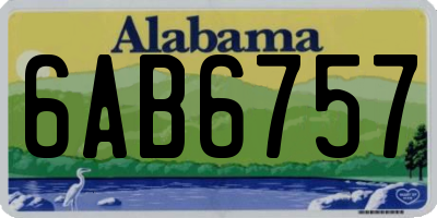 AL license plate 6AB6757