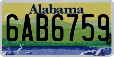 AL license plate 6AB6759