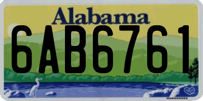 AL license plate 6AB6761