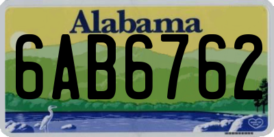 AL license plate 6AB6762