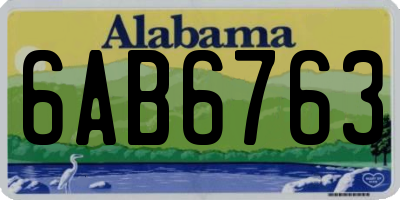 AL license plate 6AB6763