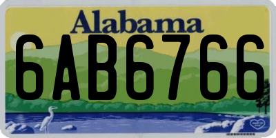 AL license plate 6AB6766