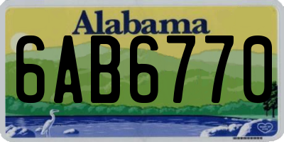 AL license plate 6AB6770