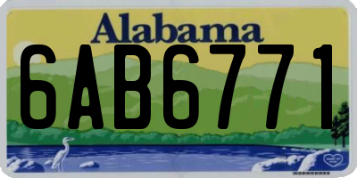 AL license plate 6AB6771