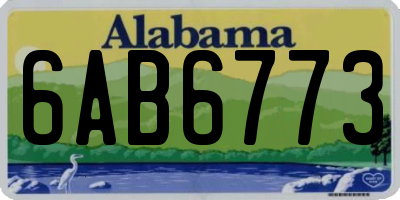 AL license plate 6AB6773