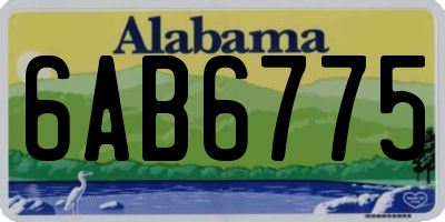 AL license plate 6AB6775