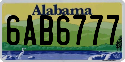 AL license plate 6AB6777