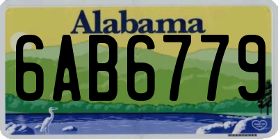 AL license plate 6AB6779