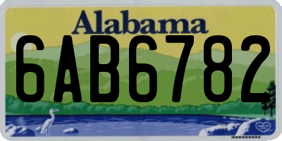 AL license plate 6AB6782