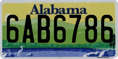 AL license plate 6AB6786
