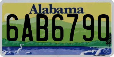 AL license plate 6AB6790