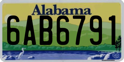 AL license plate 6AB6791