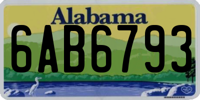 AL license plate 6AB6793