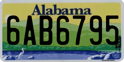 AL license plate 6AB6795