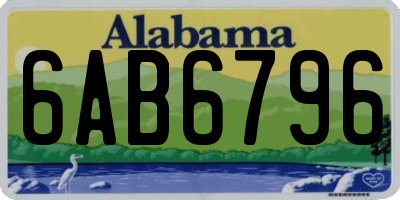 AL license plate 6AB6796