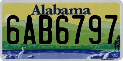 AL license plate 6AB6797