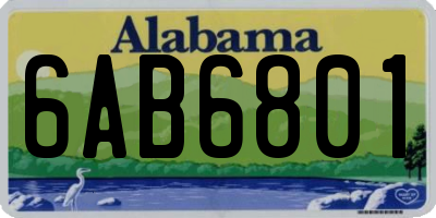 AL license plate 6AB6801