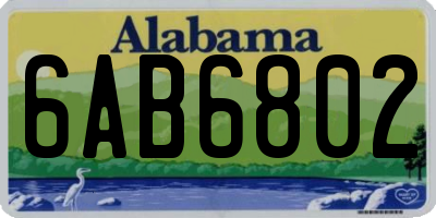 AL license plate 6AB6802