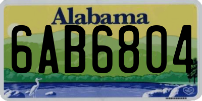 AL license plate 6AB6804
