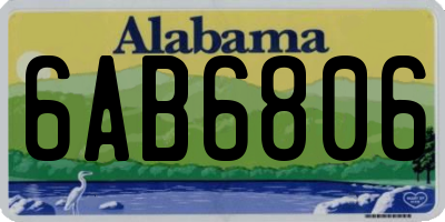 AL license plate 6AB6806