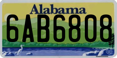 AL license plate 6AB6808