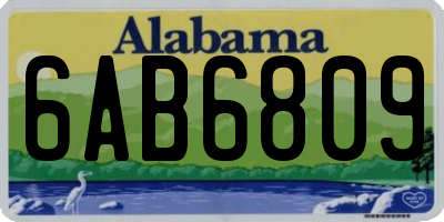 AL license plate 6AB6809