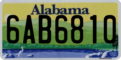 AL license plate 6AB6810