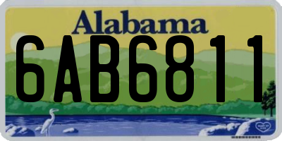AL license plate 6AB6811