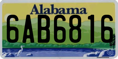 AL license plate 6AB6816