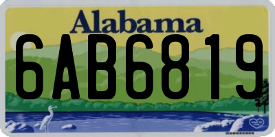 AL license plate 6AB6819