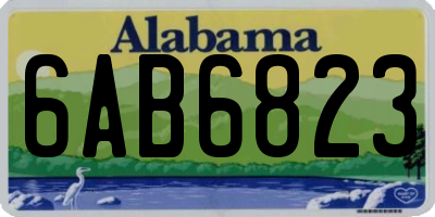 AL license plate 6AB6823
