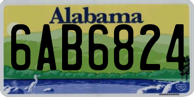 AL license plate 6AB6824