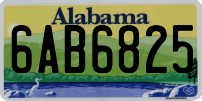 AL license plate 6AB6825