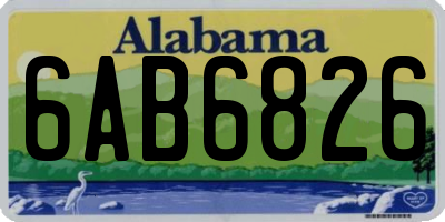 AL license plate 6AB6826
