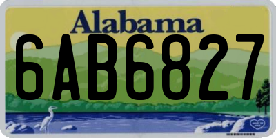 AL license plate 6AB6827